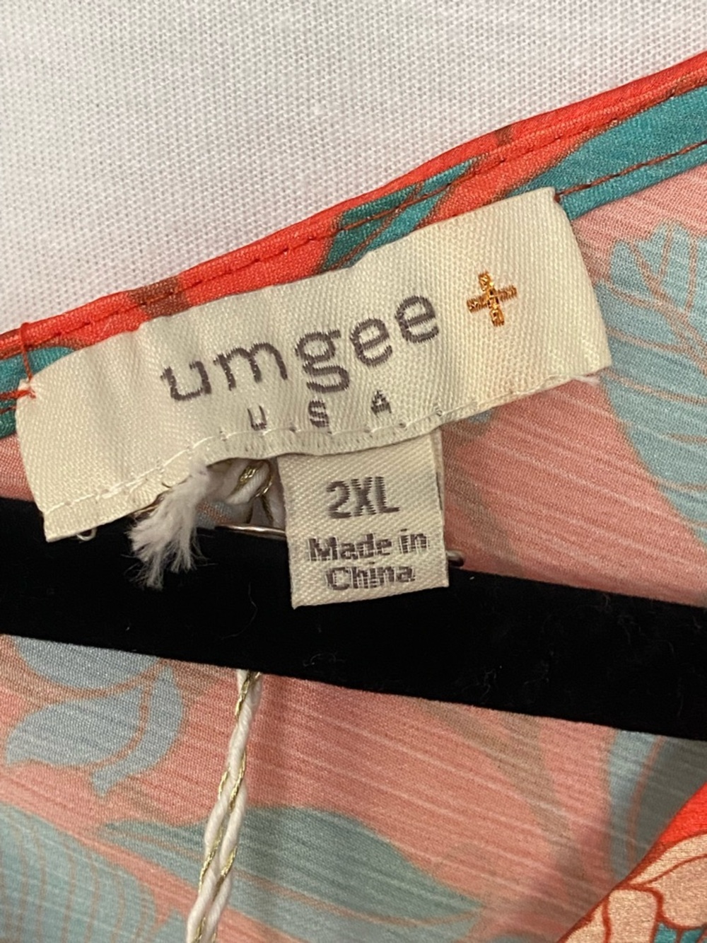 Umgee Plus Boutique Style Boho Floral Blouse Red Top Womens Size 2XL NWT - Picture 6 of 8